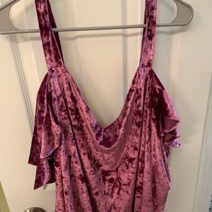 Venus off the shoulder velvet shirt